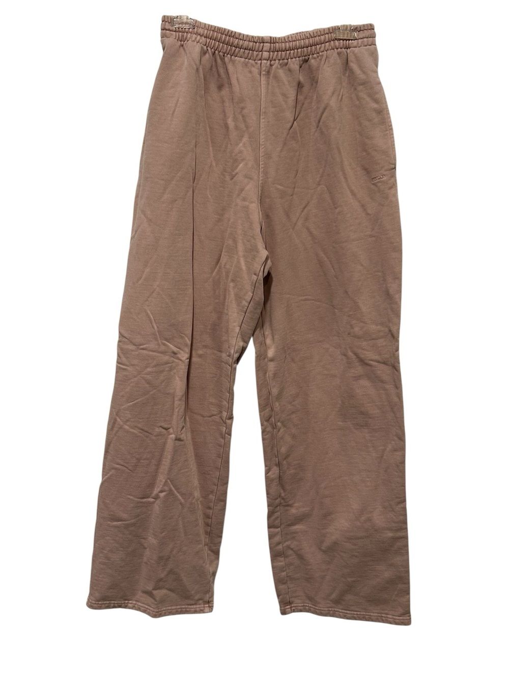 SKIMS Cotton Fleece Classic Straight Leg Sweatpants Taupe Pockets Loungewear